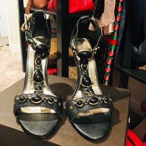 BeBe Leather Strappy Heels